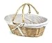 Vintiquewise(TM) QI003055.WF Oval Willow Basket with Double Drop Down Handles