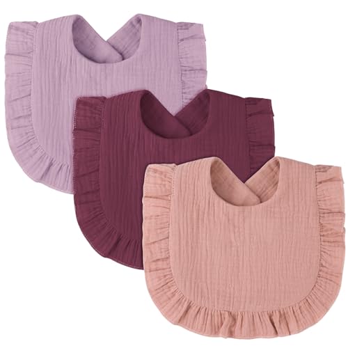 Vicloon 3PCS Coton Bavoirs Bébé, Bavoirs Bandana pour Bébé, Bavoirs Nouveau-Né Soft et...