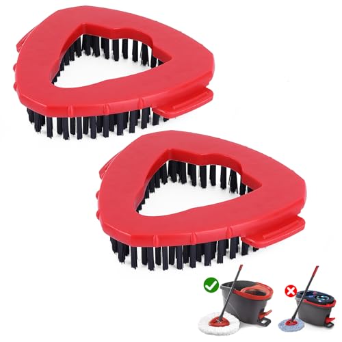 Pacote com 2 cabeças de escova de substituição para esfregão giratório O Cedar EasyWring Spin Mop 1