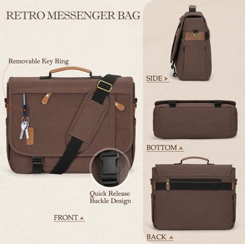 Maletín messenger para laptop de 17 pulgadas resistente al agua miniatura 6