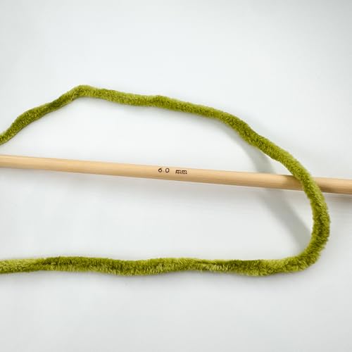 Image of Cuddly Velvet Chenille Yarn, Super Soft Fluffy Bulky for Knitting Crocheting Crafting Blanket Amigurumi, Durable for Shedding, 3.53 Ounces (100 Gram) 109 Yards (100 Meters) (Moss)