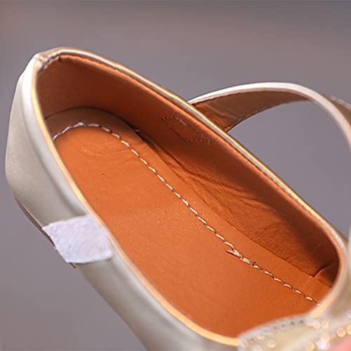Cute Shoes Size 5 Fashion Girls Casual Shoes Bow Pearls Flat Bottom Dress Shoes Hook Loop4