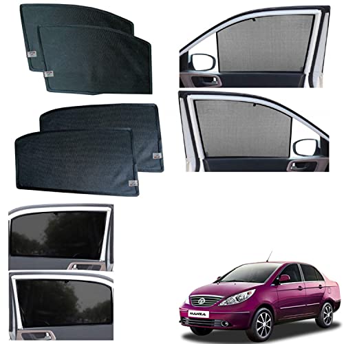 Image of WolkomHome car Fix Curtain Window Shades Half Curtains Sunshade for Manza