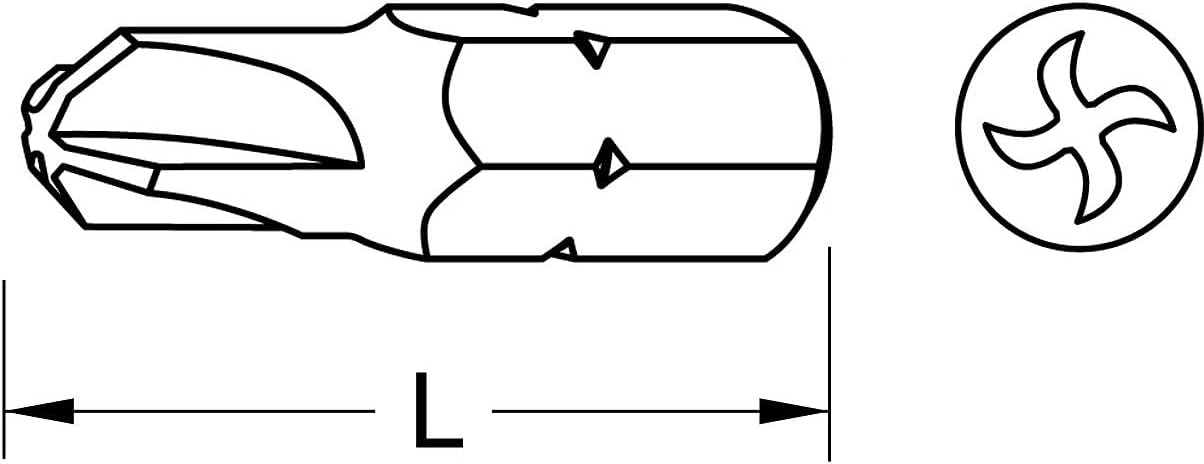 KS TOOLS 1/4" Classic Bit Torque, 25mm, 4mm