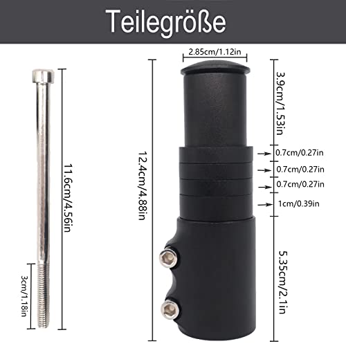 MABUSIYI Lenkererhöhung Fahrrad,Fahrrad Gabelschaft Extender,Fahrrad Vorbau Riser verstellbar Höhen-Adapter Aluminium für Radsport Bike Stem Extender für 28.6mm 1 1/8" Mountainbike Rennrad MTB - Image 4