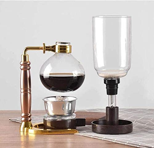 LIBAXY Máquina de café Nuevo Sifón Cafetera Tetera Sifón Olla Máquina de café al vacío Máquina de café de Vidrio Filtro… - Imagen 3