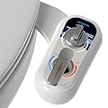 Bidet Attachment for Toilet Warm Water Left - Hot and Cold Self-Cleaning, Dual Nozzle, Non-Electric Bidet Attachment for Toilet Seat, Adjustable Water Pressure, Rear and Feminine Wash, Lever Control