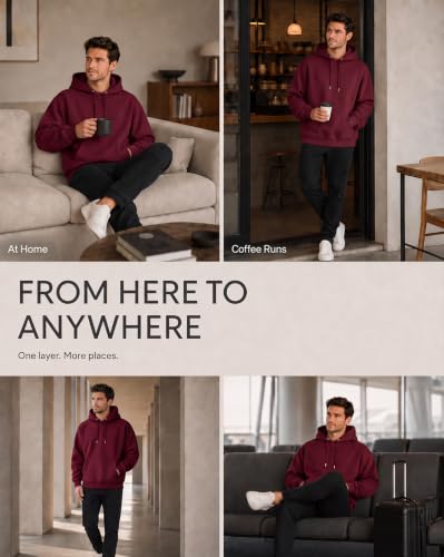 Image of Nobero Heavy Duty Oversized Solid Hoodie for Men | Hoodies for Men | Oversized Fit | Solid Colour | Thick Fleece Fabric | Drawstring Hood