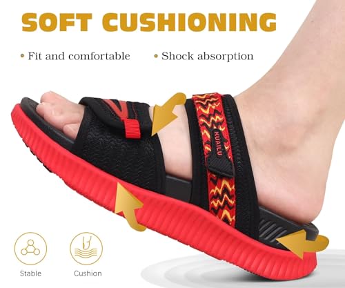 Image of KuaiLu Womens Orthotic Adjustable Strap Slides Arch Support Slip On Sandals