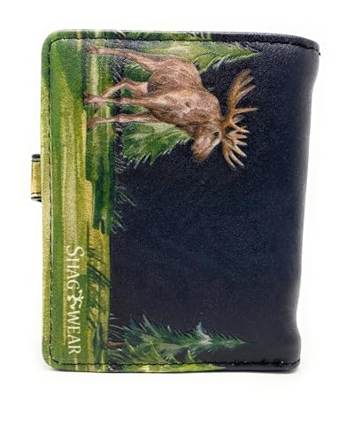 Shag Wear Moose Babies Small Wallet for Women and Teen Girls Vegan Faux Leather Black4