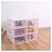 HUKSXZ Scatola da Scarpe Fino a Taglia 33 * 23 * 13cm, Pieghevole Trasparente Impilabile Rimovibili, Home Organizer per Uomo/Donna (Color : Pink, Size : 34 Pieces)