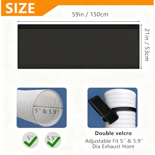 Housse pour climatiseur isolé 150x53cm manchon imperméable