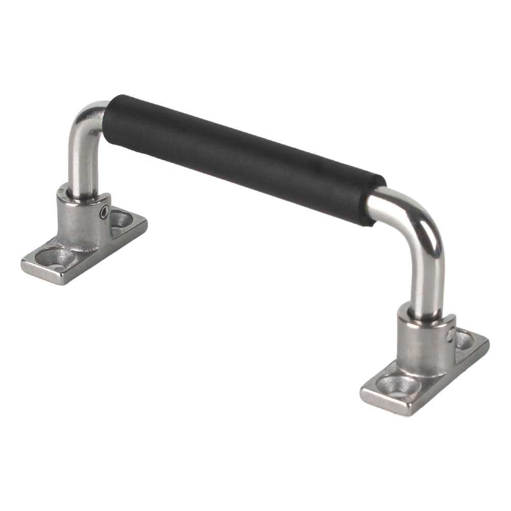 WZDXBQD 304 Stainless Steel Folding Handle 90 Degree Folding Solid Pull with Rubber, Electric Cabinet Pull Industrial Cabinet Handle, Toolbox Handle (