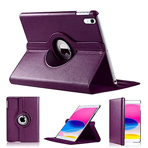 Case For iPad (A16) 11th Generation 2025 11 inch/10th Generation 2022 10.9 inch 360 Degree Rotating Stand Multi-Angle Viewing Smart Folio Kids Friendly Protective Cover for iPad 2025/2022 (PURPLE) - Image 3