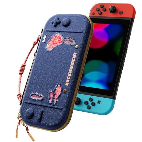 Image of Landcase Carrying Case for Nintendo Switch & Switch Oled, Hard Shell Travel Case with 10 Game Card Slots, Odorless Felt Protective Storage Bag, Slim Portable Shockproof Cover for Switch & Switch Oled