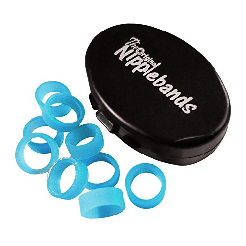 Nipplebands for Inverted Nipples or as Nipple Rings or Nipple Clamps - Blue (Medium)