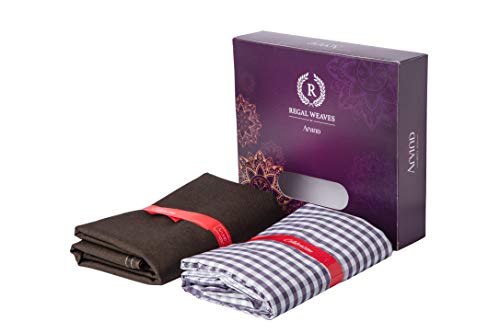 Regal Weaves by Arvind Fabric Gift Box (Unstitched, Multicolor, Free Size)- Single Pair Pack (FABPACKDES-37)