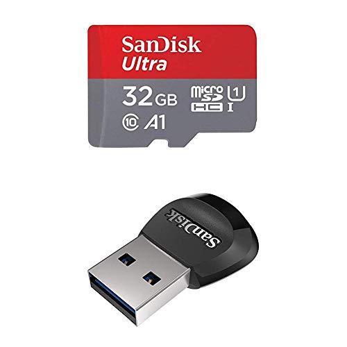 SanDisk Ultra Android - Tarjeta de memoria microSDHC UHS-I de 32 GB con adaptador SD + SanDisk MobileMate USB 3.0 - Lector de Tarjetas MicroSD