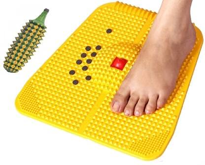 Chaithanya Orthopaedics Acupressure Powermat Plate Magnet Pyramids With Hand Roller Massager (2000 Mat + Karela) Massager (Multicolor) (B09925QP47) Amazon Price History, Amazon Price Tracker