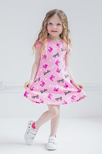 Barbie Girls French Terry Skater Dress Toddler to Big Kid4