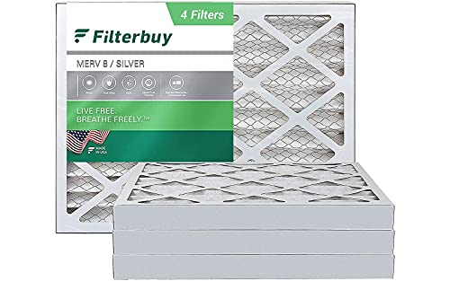Filterbuy 24x28x2 Air Filter MERV 8, Pleated HVAC AC Furnace Filters (4-Pack, Silver) Filterbuy 24x28x2 Air Filter MERV 8, Pleated HVAC AC Furnace Filters (4-Pack, Silver)