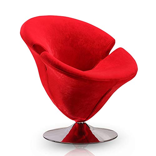 Sillón Plegable Terciopelo Rojo miniatura 1