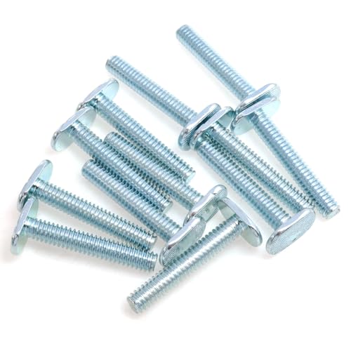 Image of yukata T Track Bolts 1 /4 inch-20 t Track Bolts t Slot Bolts General Purpose T-Track 1-1 /2 inch Long T-Slot Bolts Woodworking fixtures and fixtures T-Track Fittings 12PCS