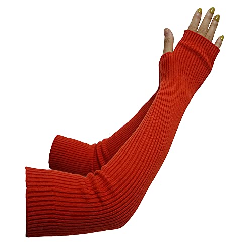 Lemoyoung Women'S Cashmere Warm Long Fingerless Gloves Winter Arm Warmer  cover