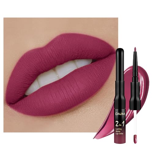Image of evpct 1Pcs Rose Plum Neutral Matte Lip Liner and Liquid Lipstick Stain Makeup Set for women, Rose Long Lasting Smudge Proof Lipstick labiales matte mate larga duracion listip 24 hours originales, 28#