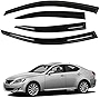 munirater 4PCS Side Window Visor Vent Rain Guard Deflector Replacement for 2006-2012 Lexus IS250 IS350 ISF Sedan