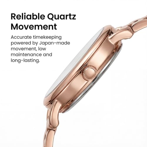 Image of Letoff Vintage Mature Women Watch, Sophisticated Ladies Wrist Watch, Magnetic Strap, Stainless Steel 3ATM Waterproof Quartz Analog Watch