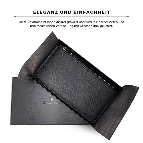 Slanke portemonnee van echt leer met RFID-bescherming en 20 ID-kaarten en kaartvakken, dunne portemonnee, portemonnee, kaarthouder, lederen portemonnee met kaart/geldorganizer - Image 6