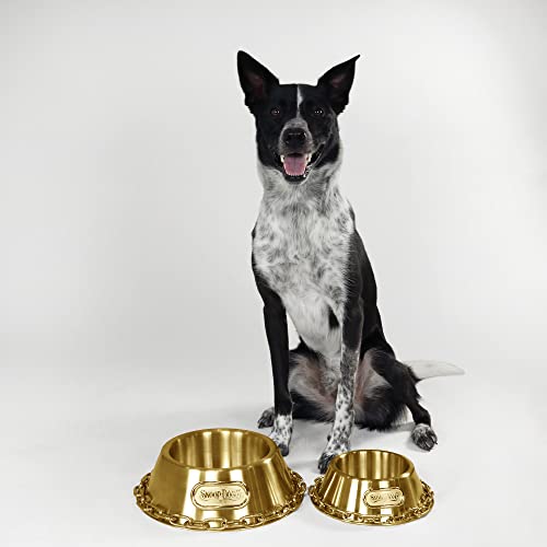 Snoop Doggies Deluxe Off The Chain Futternapf, Gold, Größe S