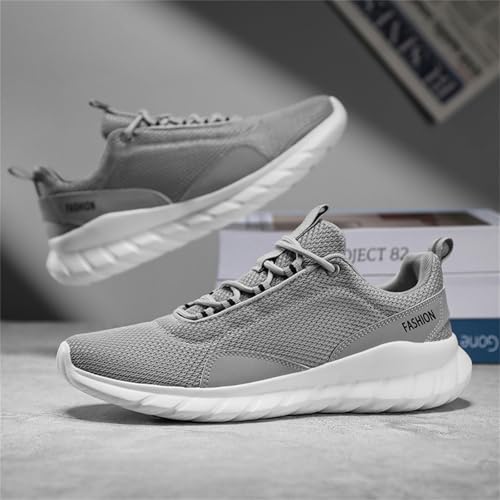 Men's Fashion Lightweight Breathable Mesh Platform Lace Up Sneakers Casual Soft Non Slip Sport Shoes Classic Workout Walking Running Tennis Shoes3