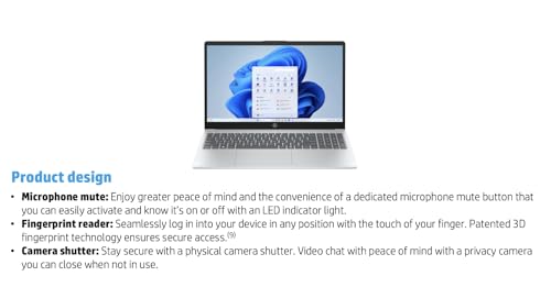 Image of HP OmniBook 3 AI Powered Laptop 15.6 inch Touchscreen IPS FHD Display (AMD Ryzen AI 5 330, 64GB DDR5, 4TB PCIe SSD, AMD Radeon 820M, Fingerprint, WiFi 6, Webcam, Bluetooth 5.4, Win 11 Home) w /USB-C Dock