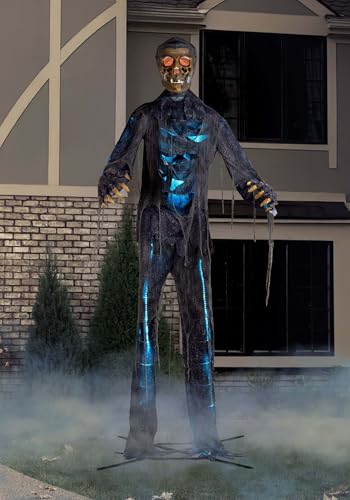 Gemmy Giant 12FT Lighted Zombie Animatronic | Huge Talking Ghoul Halloween Decoration with Stand Power Cord and Motion Activation