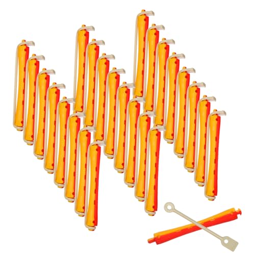 Ipetboom Hair Perm Rods Set 24pcs Perm Curlers with Elastic Rubber Band Hair Styling Tools for Women