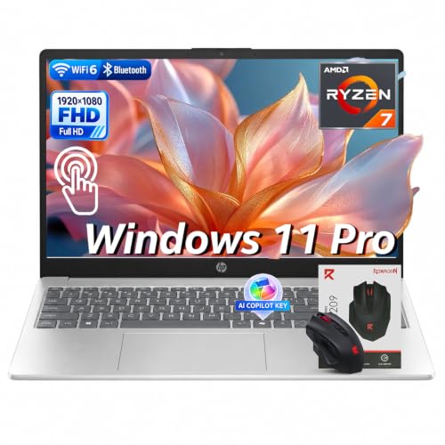 Image of HP 15.6 inch FHD Touchscreen Laptop, AMD Ryzen 7 7730U, 16GB RAM DDR4 512GB SSD