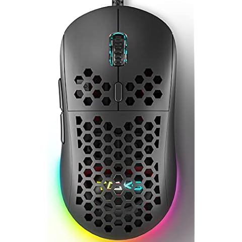 Dierya Ratón Gaming Ultraligero con Cable RGB Cover