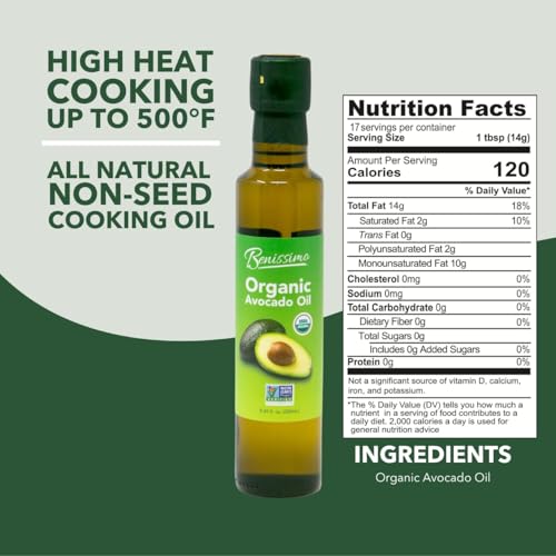 Aceite orgánico de aguacate Benissimo 250 ml miniatura 2