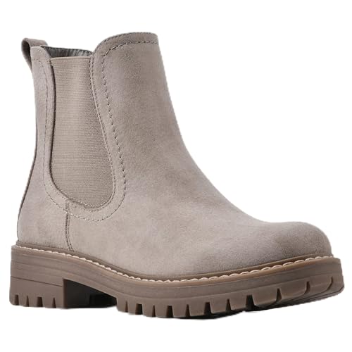 CLIFFS BY WHITE MOUNTAIN Women's Shoes Mastery Chelsea Boot, Sand/Fabric, 9 W