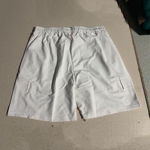 Image of Mens Casual Cargo Shorts Outdoor Elastic Waist Drawstring Sweat Shorts Breathable Gym Workout Jogger Shorts Summer