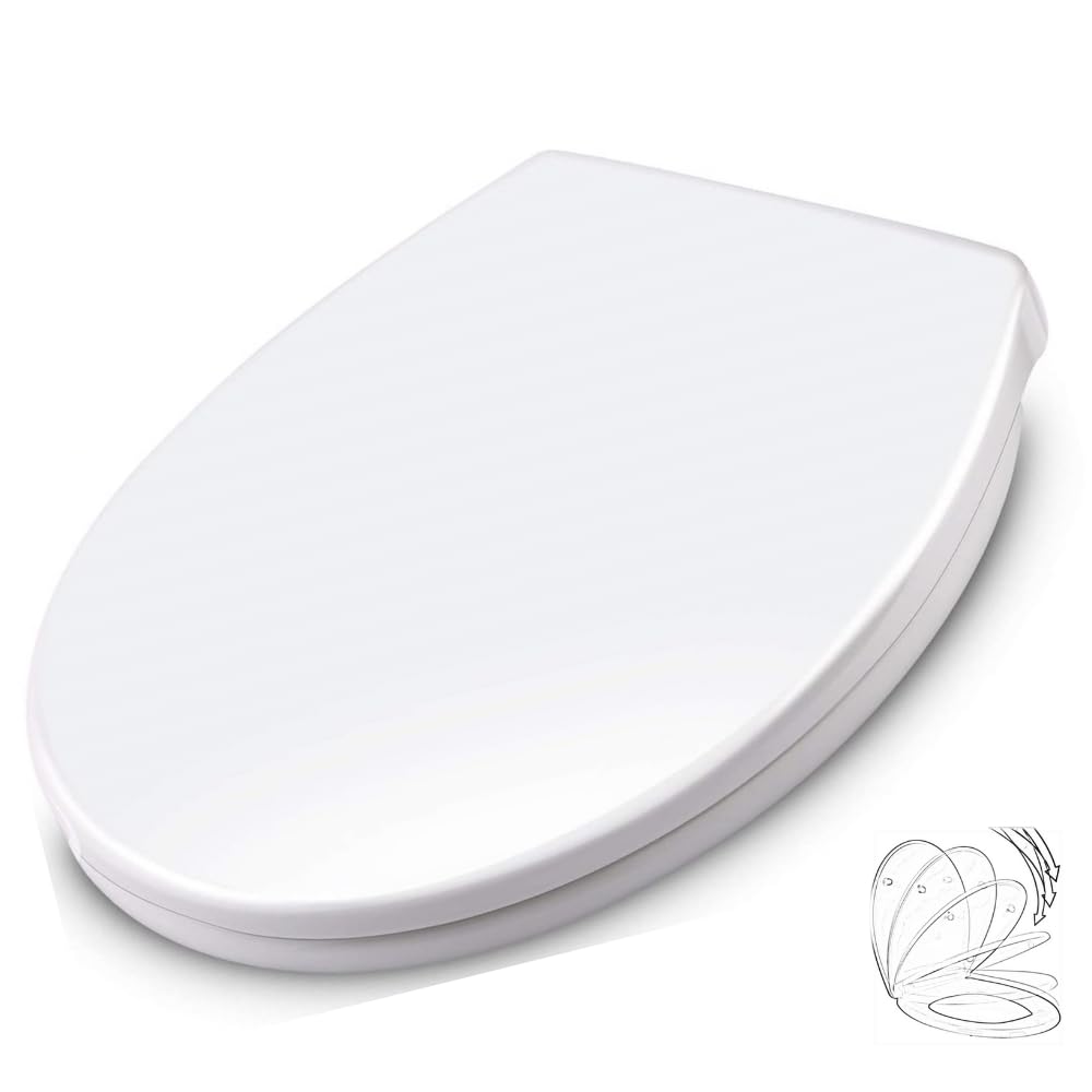 Schläfer 4664101 | Copriwater Soft Close universale, chiusura ammortizzata, Sedile Wc fissaggio Quick-Release Sgancio Rapido regolable, Termoidurente Bianco