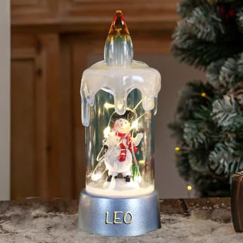 tkerinse Individuelle flammenlose Weihnachtskerze, personalisierte...