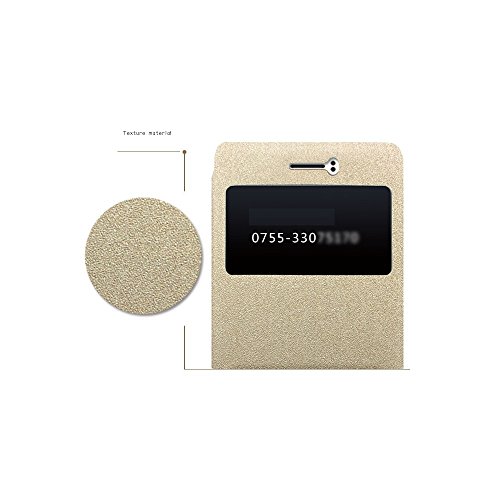Image of Heartly GoldSand Sparkle Luxury PU Leather Window Flip Stand Back Case Cover for Xiaomi Redmi Note 2 Dual Sim - Hot Gold