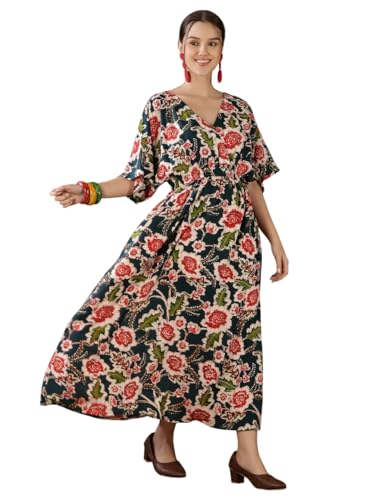 Image of FebQ Elegant & Comfortable Rayon Elastic Dress