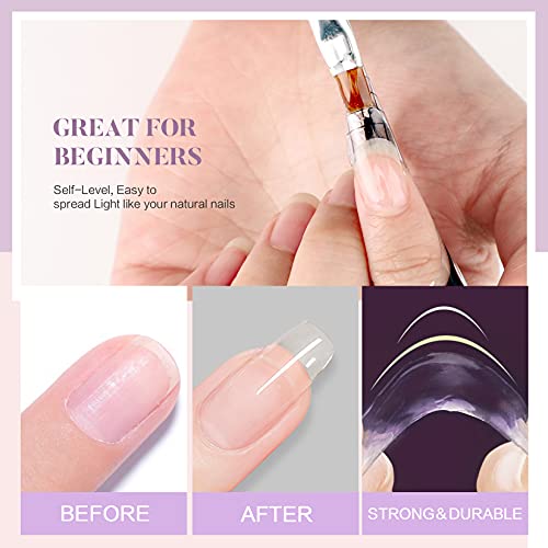 Morovan Led/Uv Hard Gels Builder Nail Gel Extension Strengthen Uv Art Manicure Set thumb #3