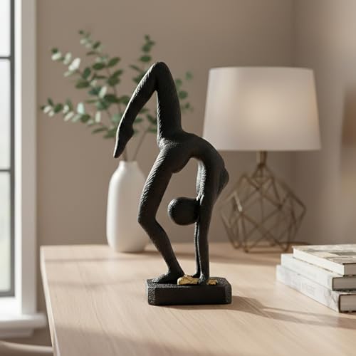 Estatua de resina gimnasta en pose de retroflexión miniatura 7