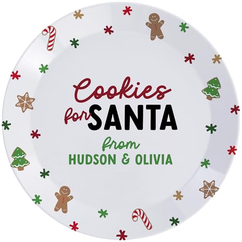 Personalization Universe Cookies for Santa Personalized Kids Plate