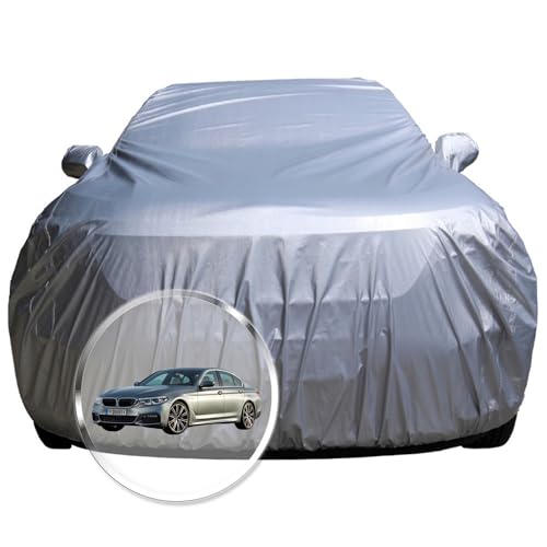 Image of NEODRIFT 'CrystalTech' Car Cover for BMW 5 Series (July 2024 Onwards) (100% Water-Resistant, All Weather Protection, Tailored Fit, Multi-Layered & Breathable Fabric) (Colour: Crystal Silver)